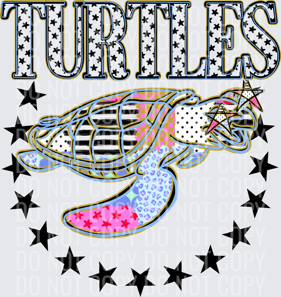 KayndiDesigns 09.26 Patchwork Varisty Stars Turtles