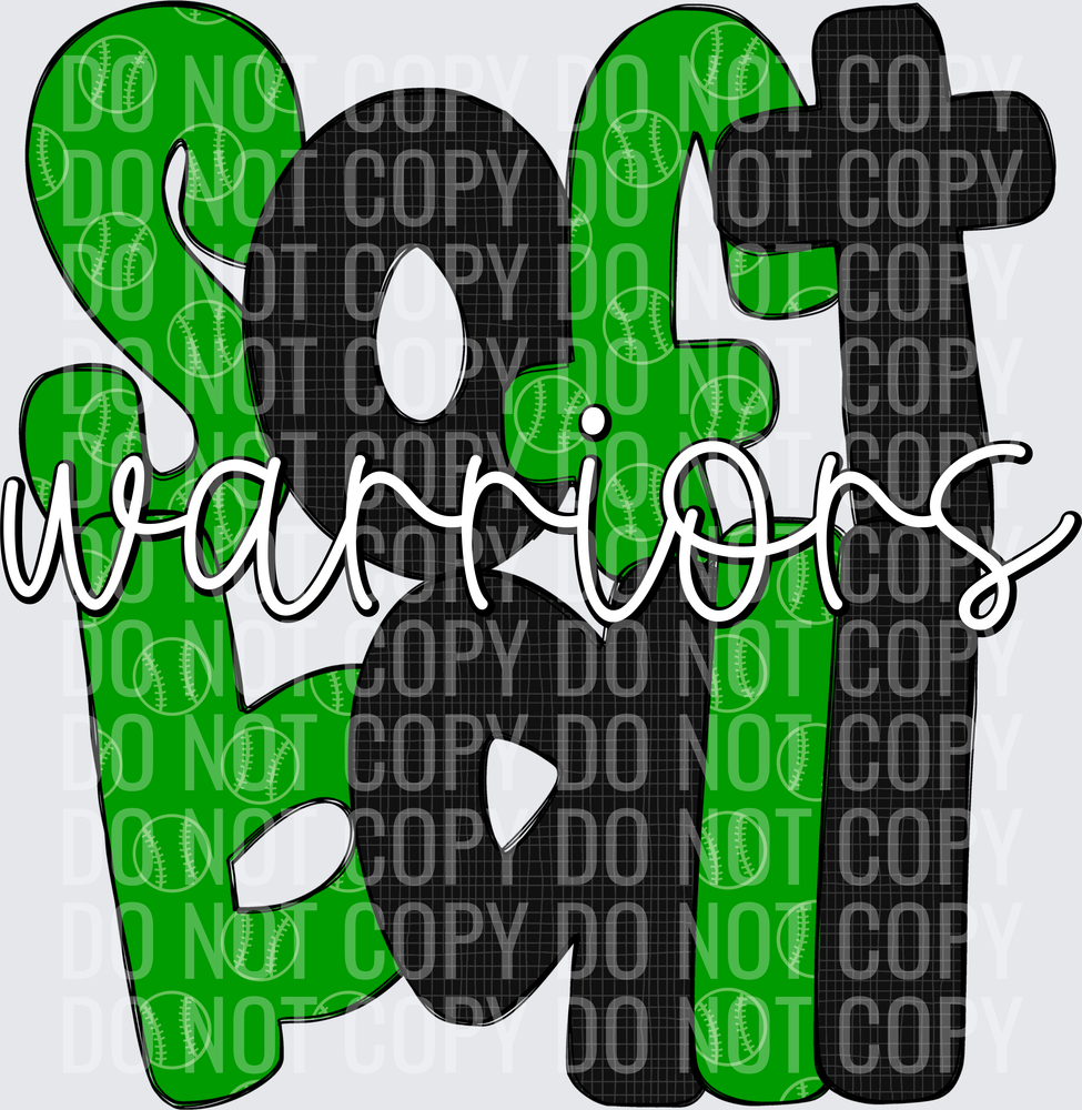 WarriorsGreenBlack-Softball