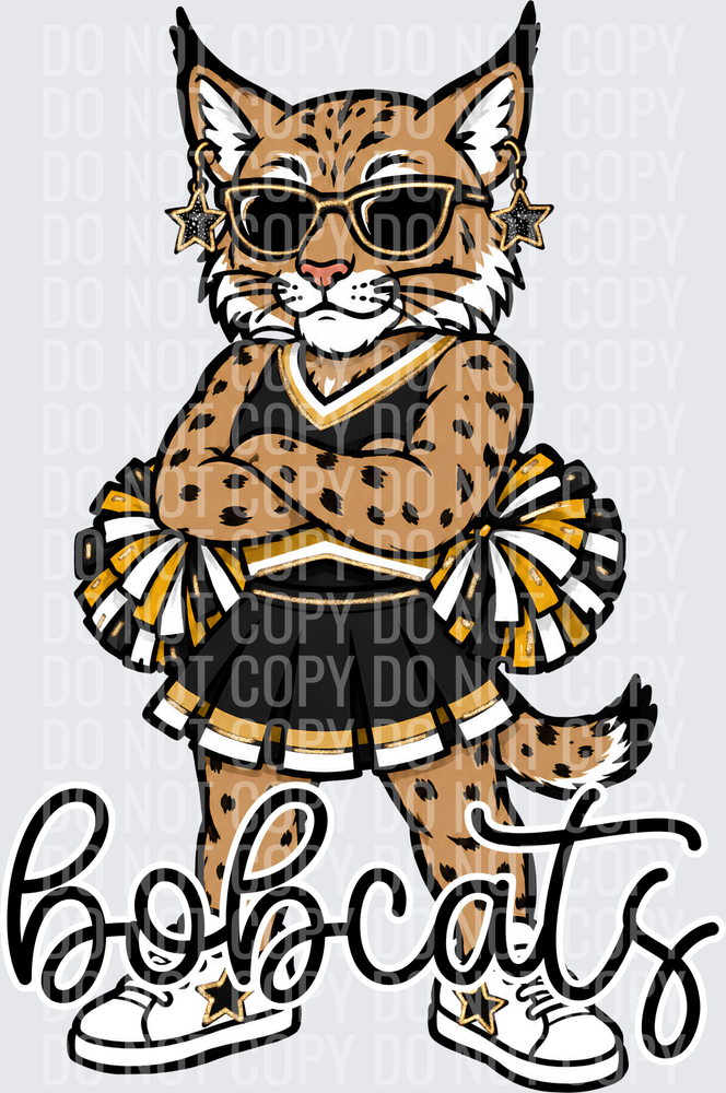 Bobcats Cheer Black Gold