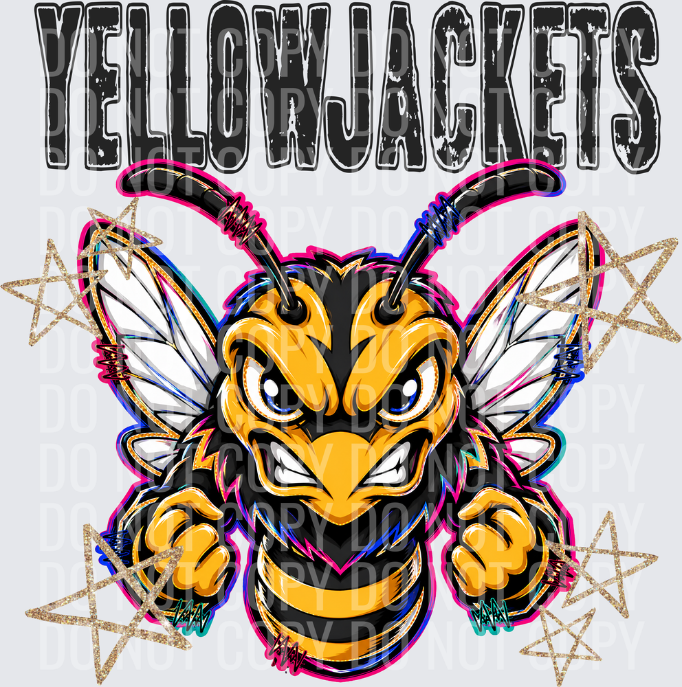 KayndiDesigns 08.26 Grunge Varsity Yellow Jackets