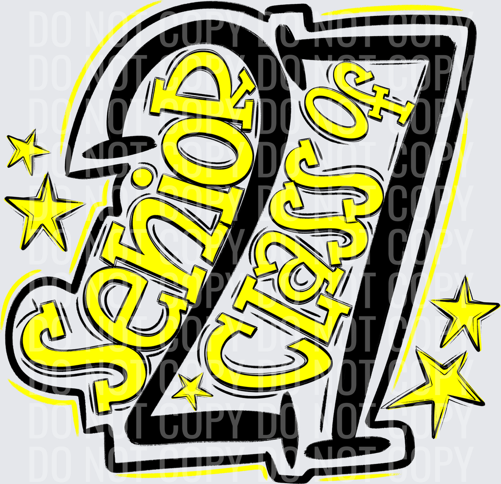 Senior Class Of 27 Black Yellow