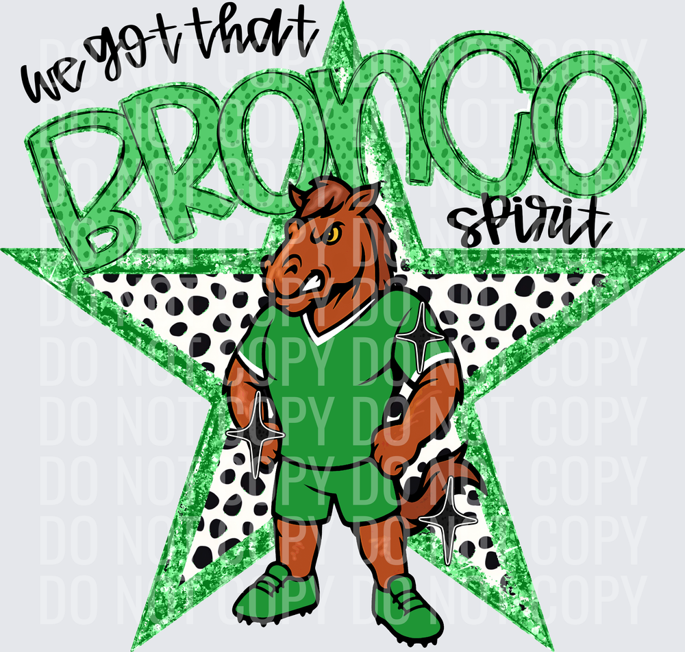 KayndiDesigns 09.26 We Got That Spirit Bronco Green