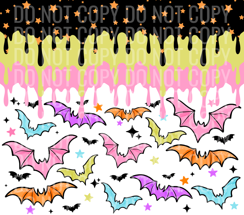 Colorful Bats Tumbler Wrap