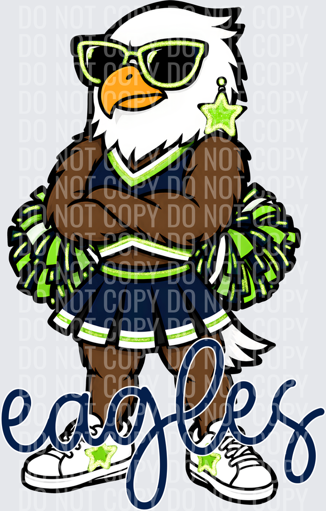 Eagles Cheer Navy Green