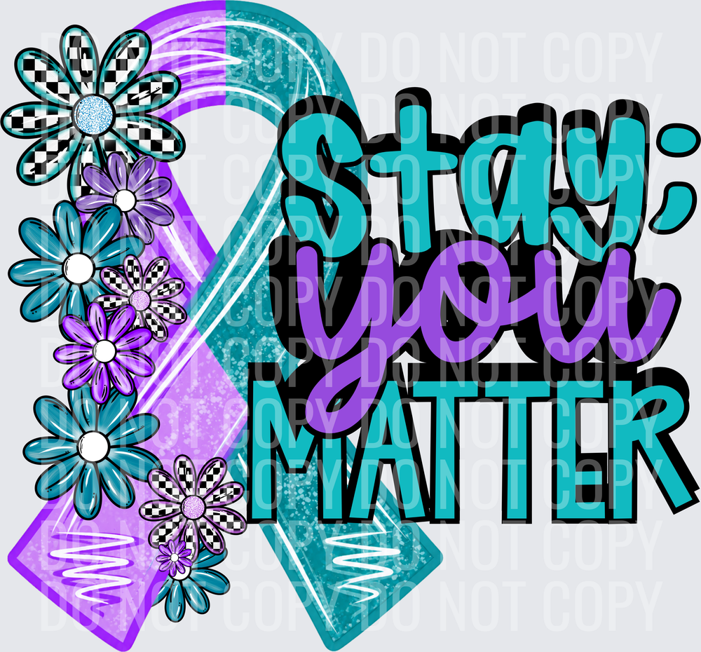 SUICIDE AWARENESS RIBBON FLOWER