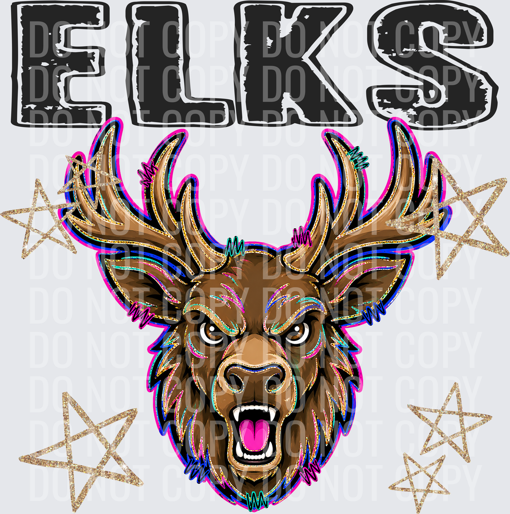 KayndiDesigns 08.26 Grunge Varsity Elks