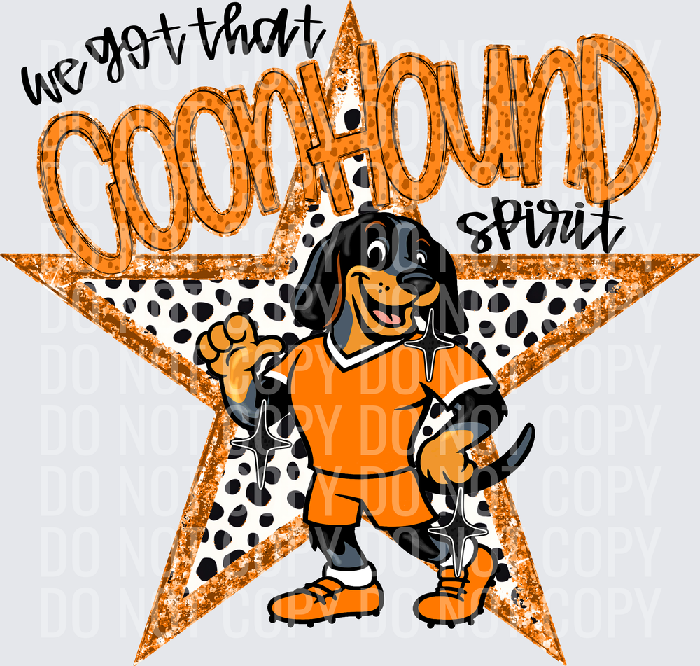 KayndiDesigns 09.26 We Got That Spirit Coonhound Orange