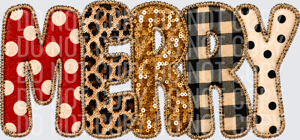 MERRY FAUX EMBROIDERY SEQUIN