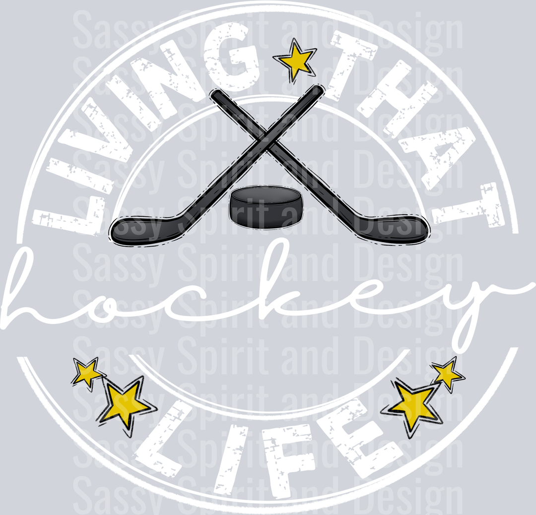 Living That HOCKEY BLANK Life WHITE