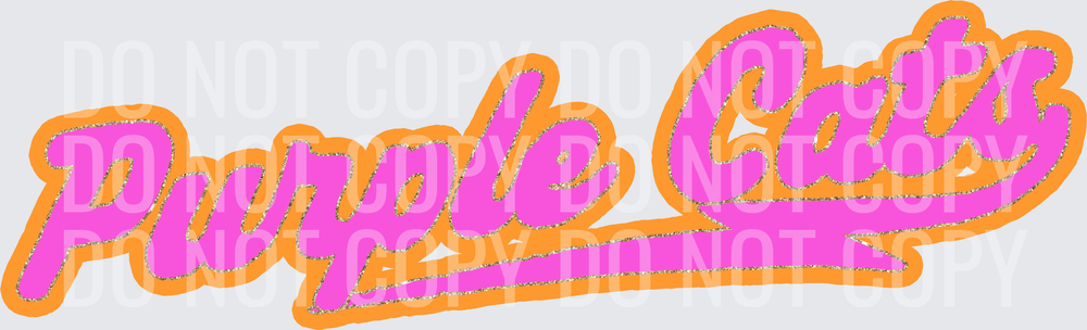 KayndiDesigns 08.26 Prism Script Purple Cats