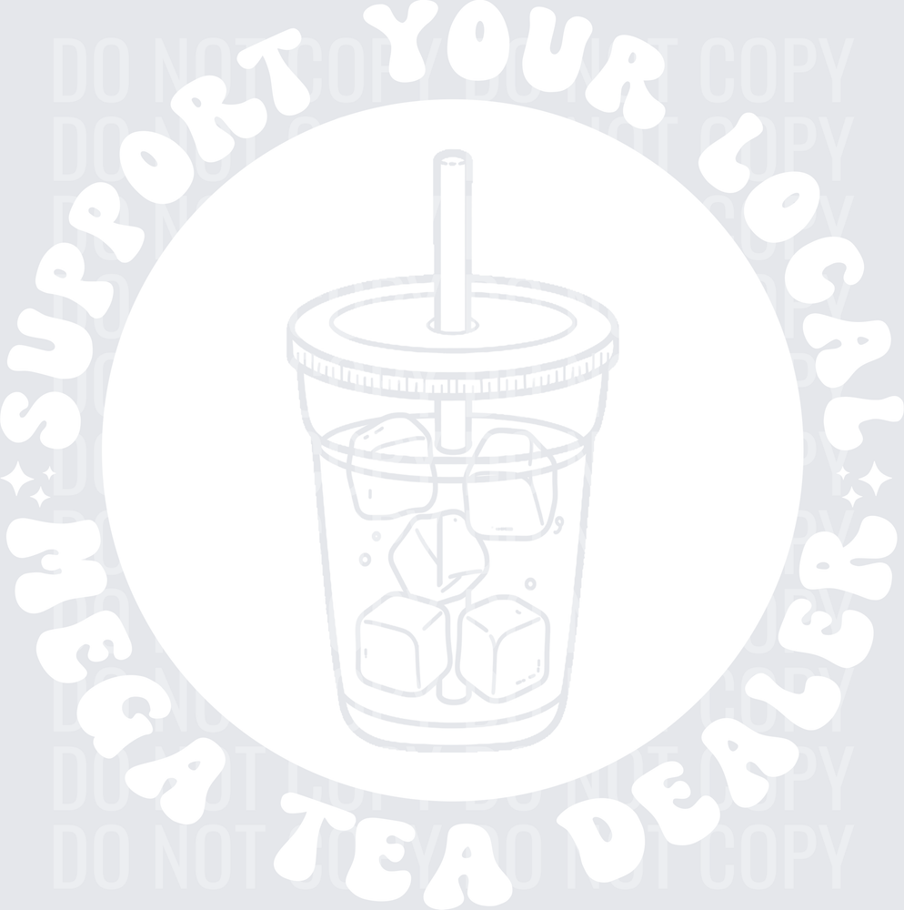 SUPPORT YOUR LOCAL MEGA TEA DEALER POCKET WHITE