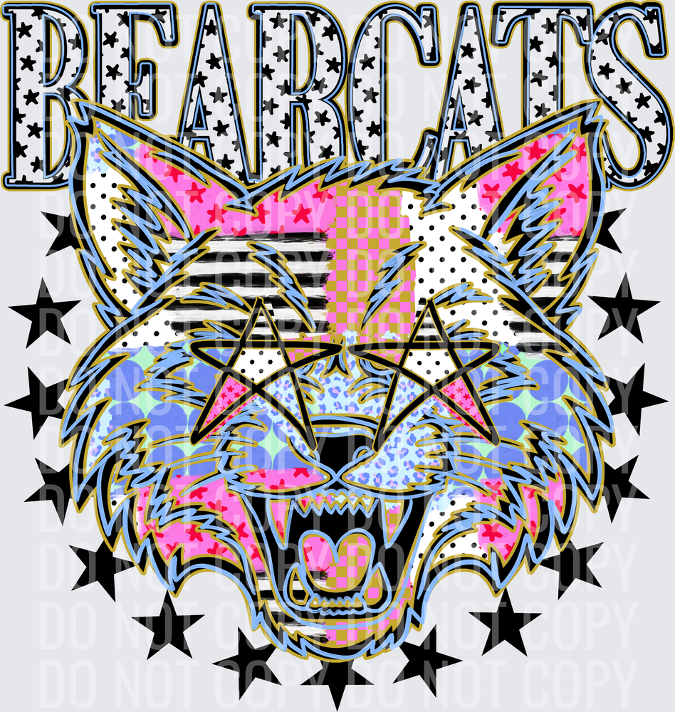 KayndiDesigns 09.26 Patchwork Varisty Stars Bearcats