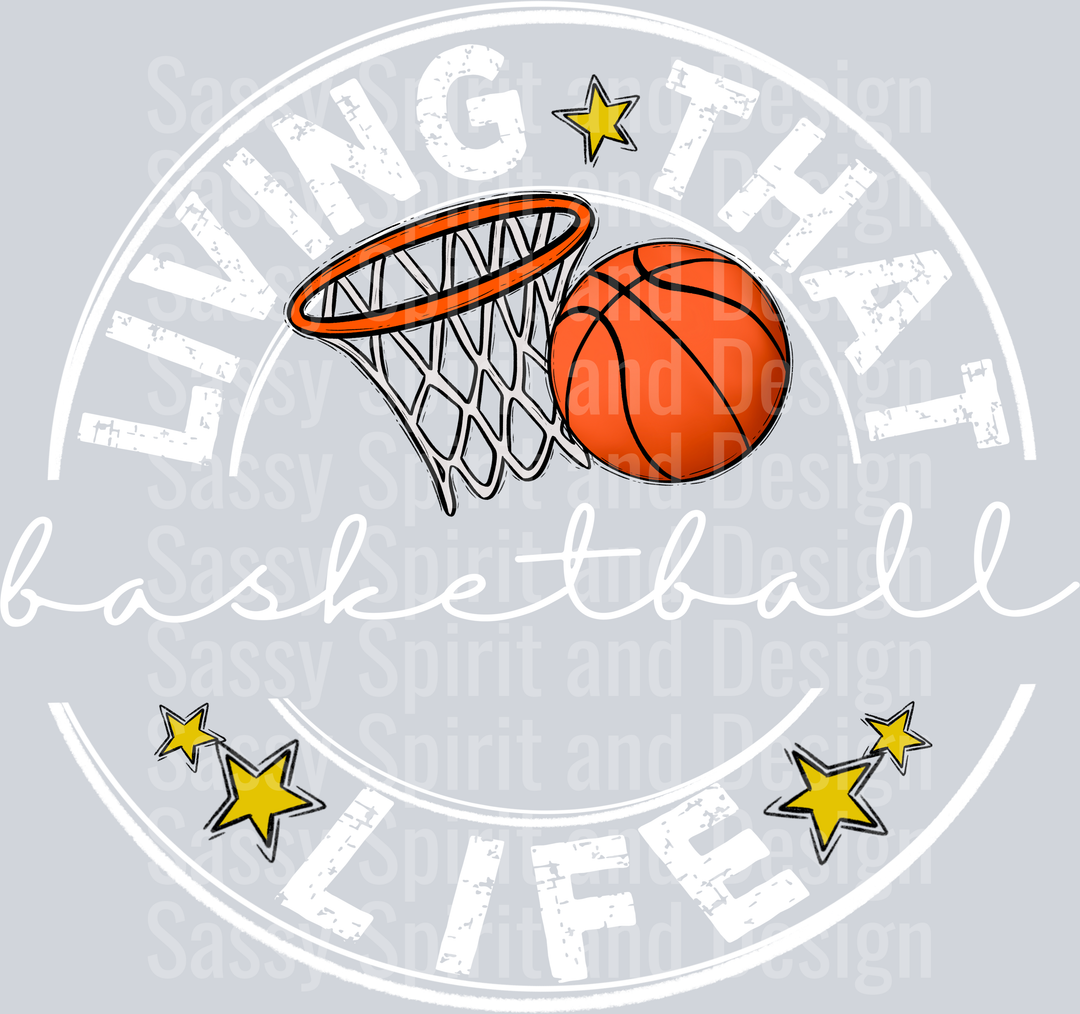 Living That BASKETBALL BLANK Life WHITE
