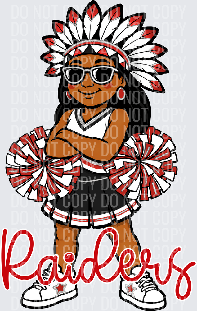 Raiders Cheer Black Red