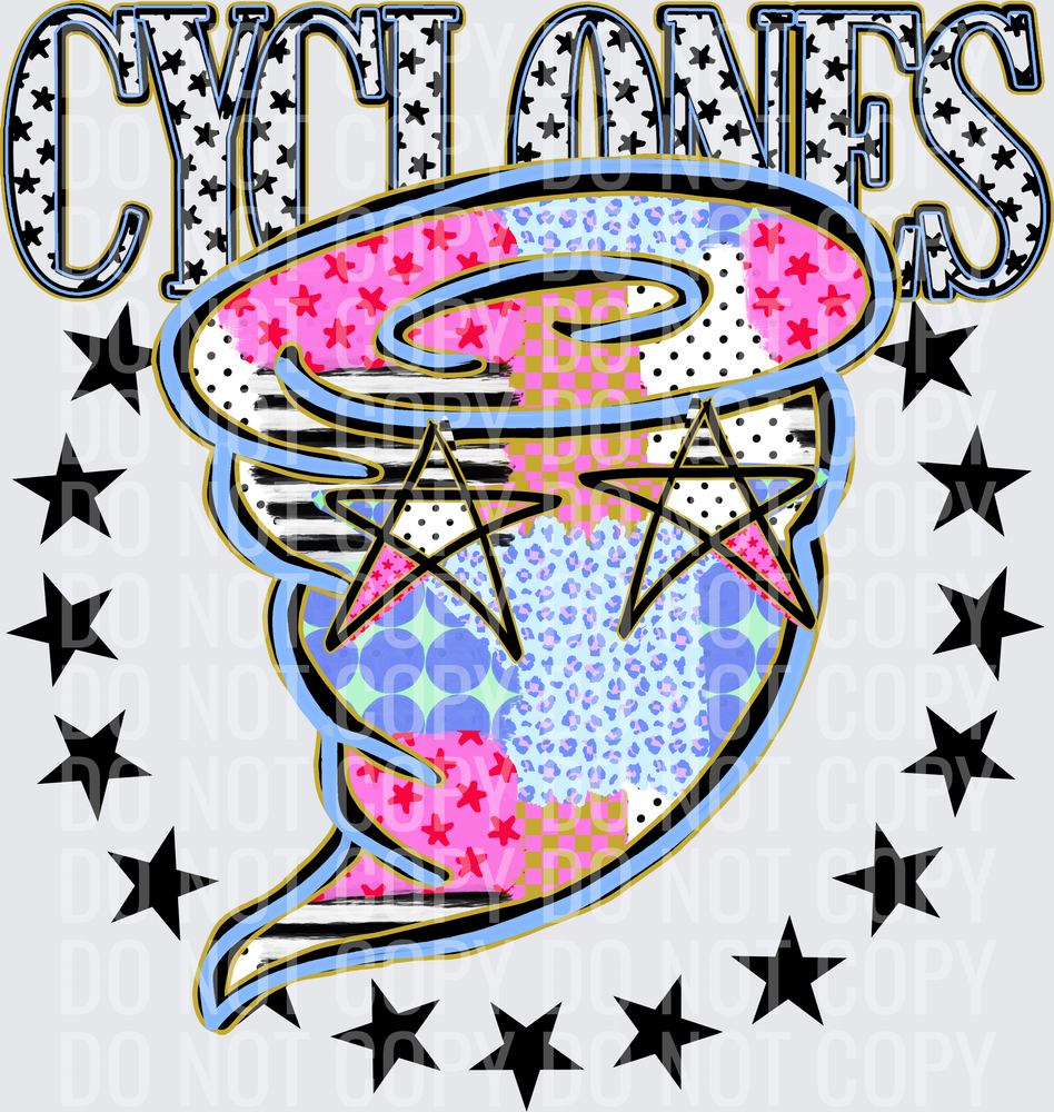 KayndiDesigns 09.26 Patchwork Varisty Stars Cyclones
