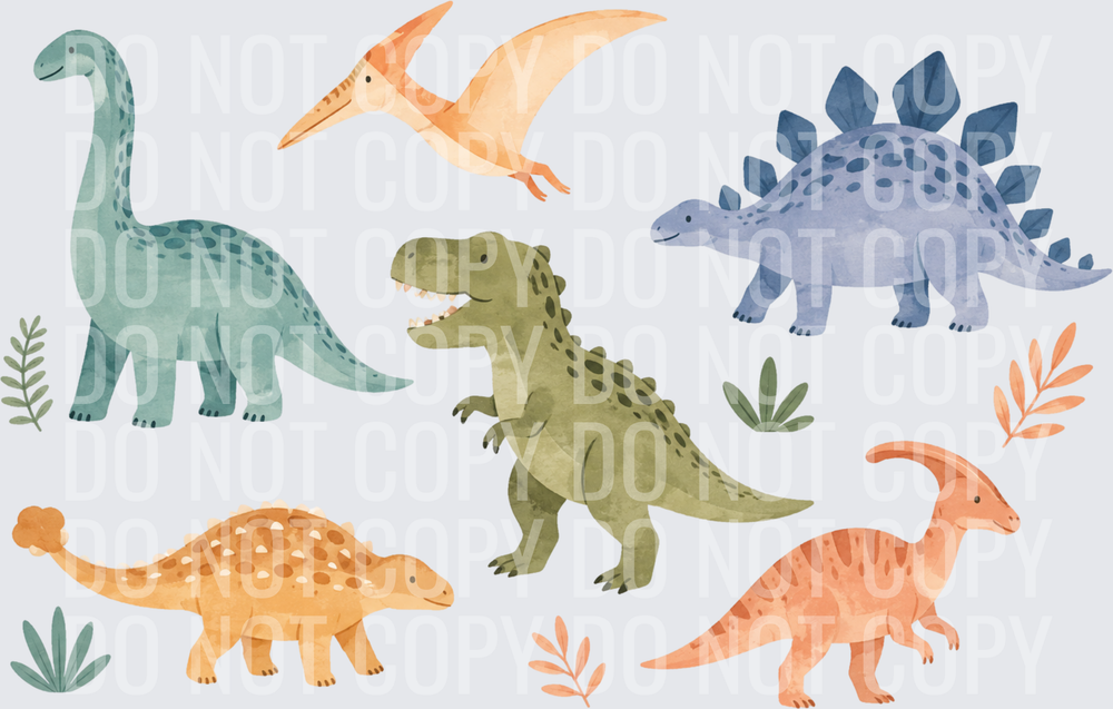 Watercolor Dinos