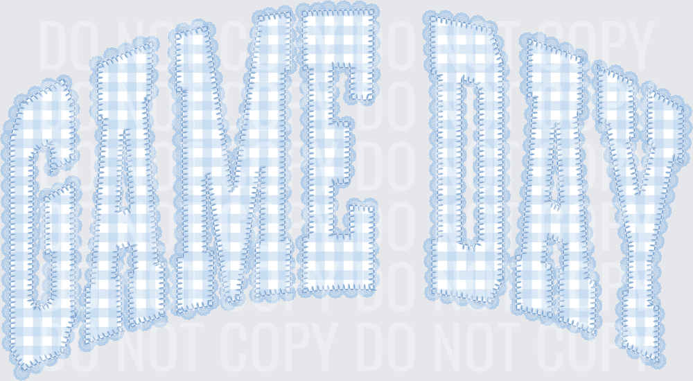 DP GAME DAY BLUE WHITE GINGHAM