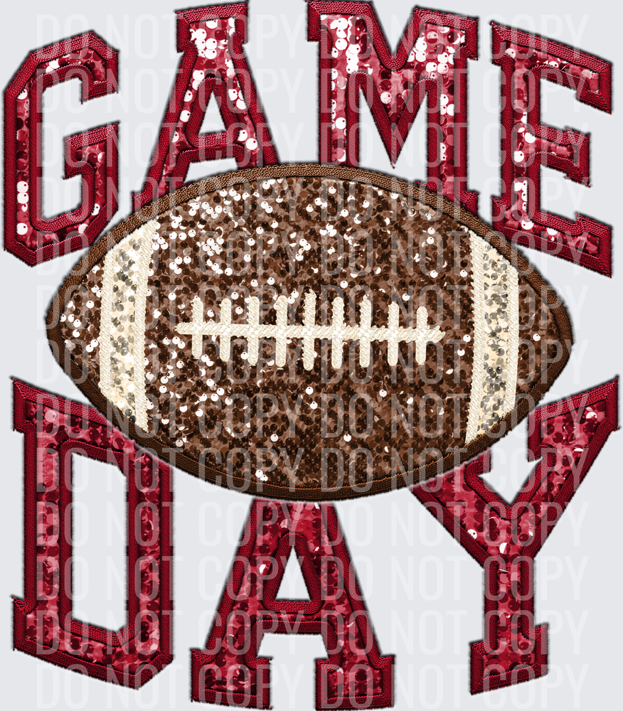 KayndiDesigns 06.26 Game Day Sequin Embriodery 22 Maroon