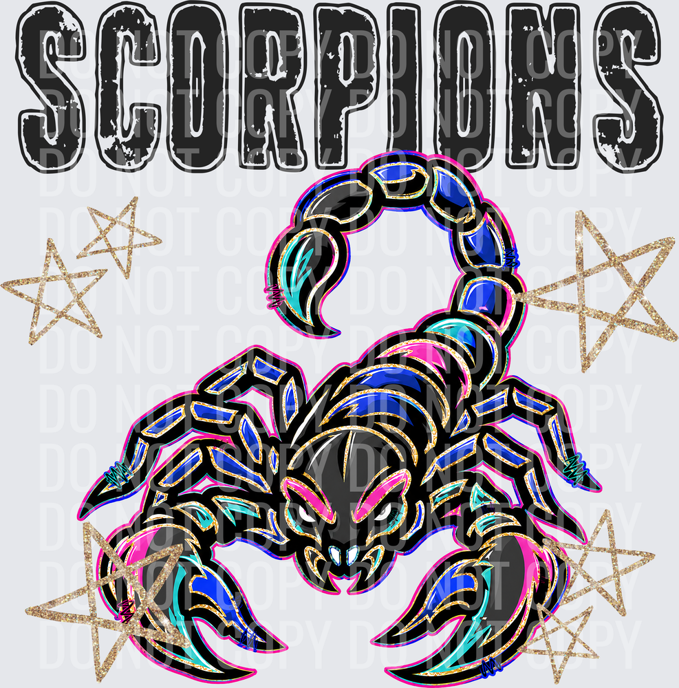 KayndiDesigns 08.26 Grunge Varsity Scorpions