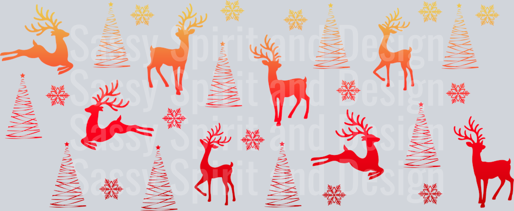 christmas reindeer tree color