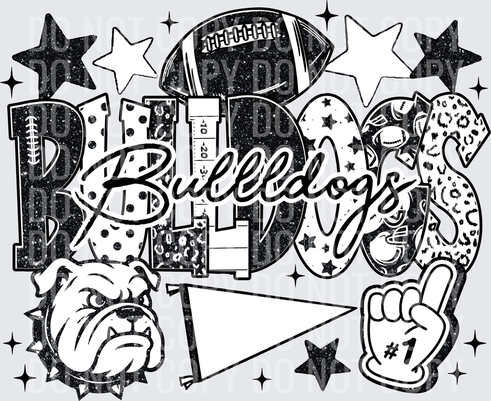 BULLDOGS Blank flag