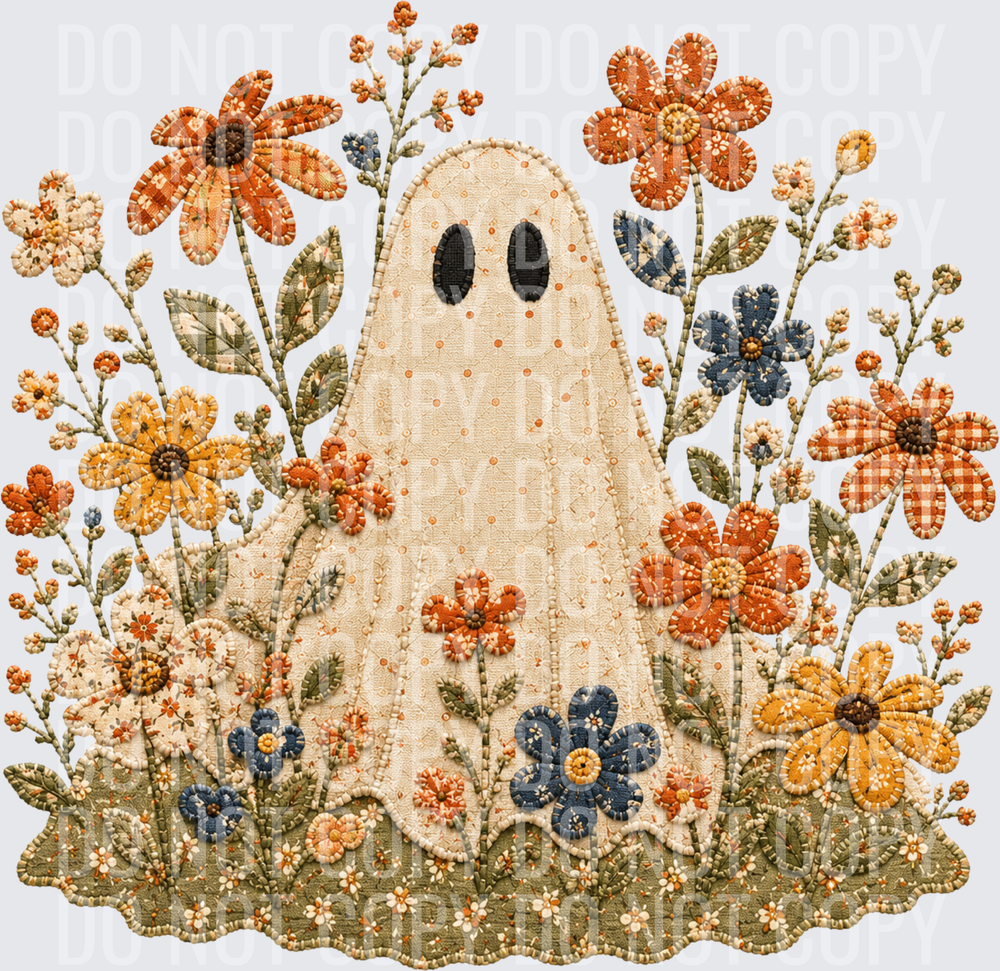 ghost and flowers