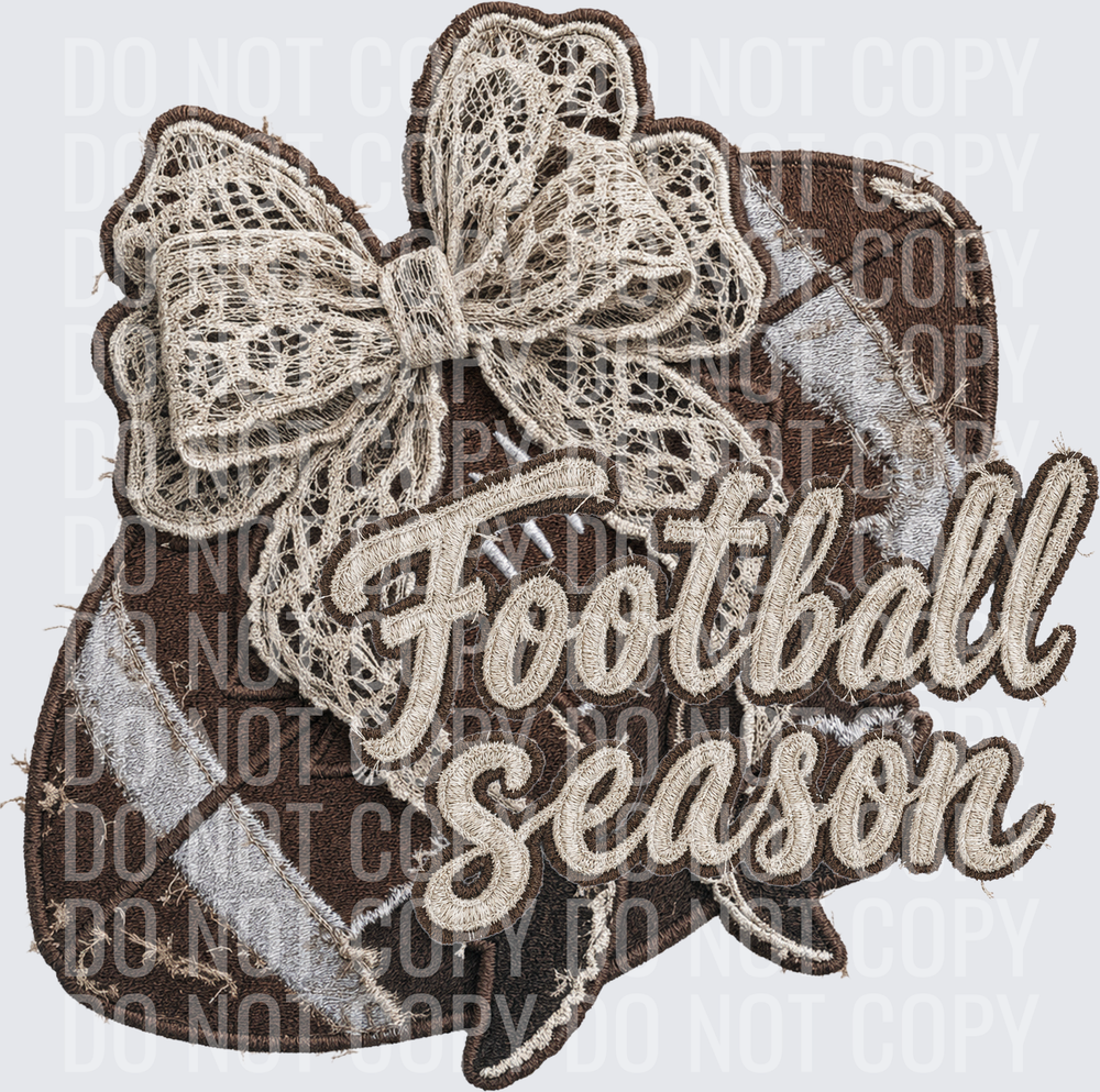 football season lace embroidery