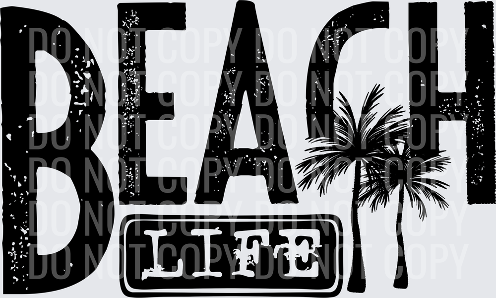 Beach life Black single color