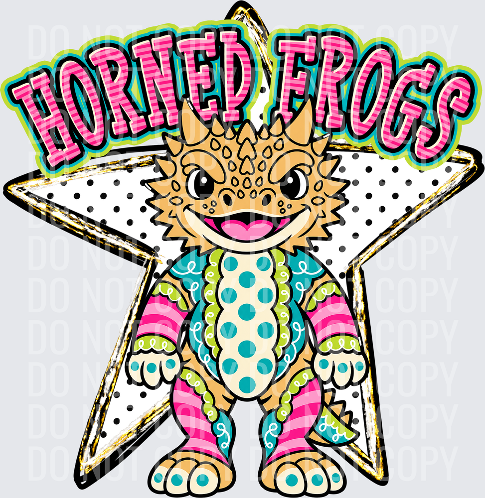 KayndiDesigns 10.26 Pattern Parade Star Horned Frogs