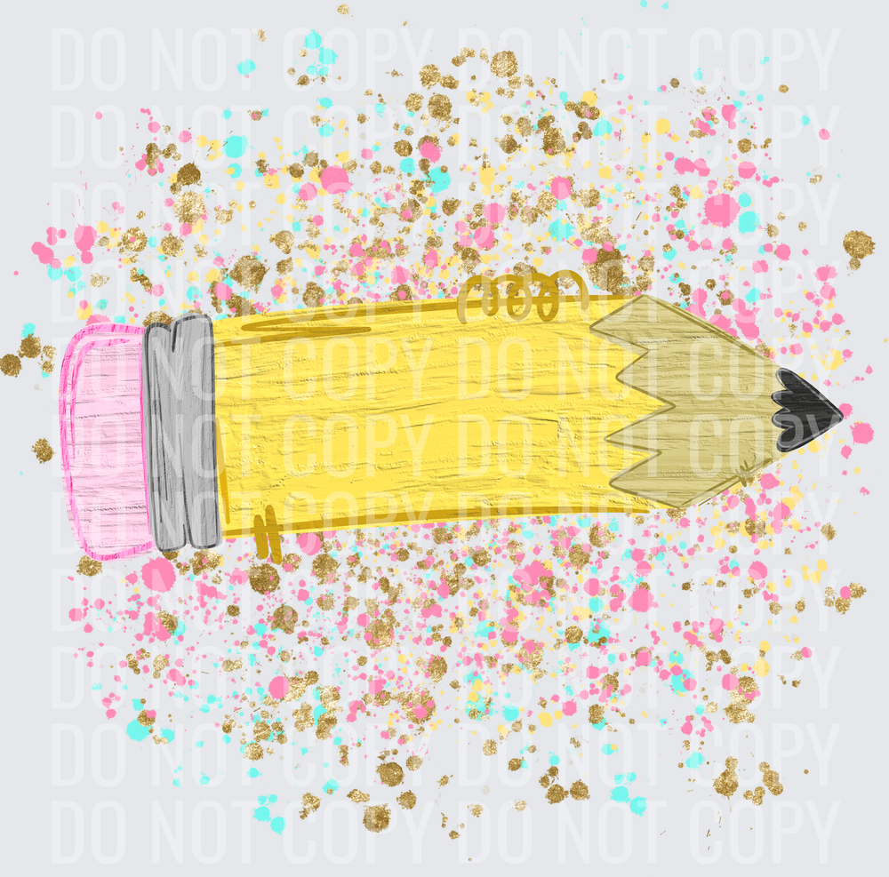 pencil splatter
