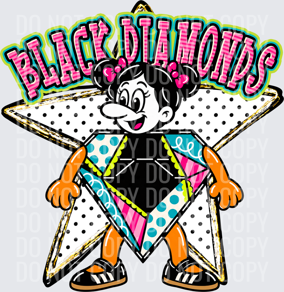 KayndiDesigns 10.26 Pattern Parade Star Black Diamonds