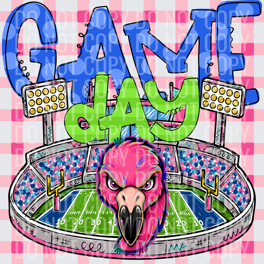 KayndiDesigns 08.26 Game Day Stadium Flamingos