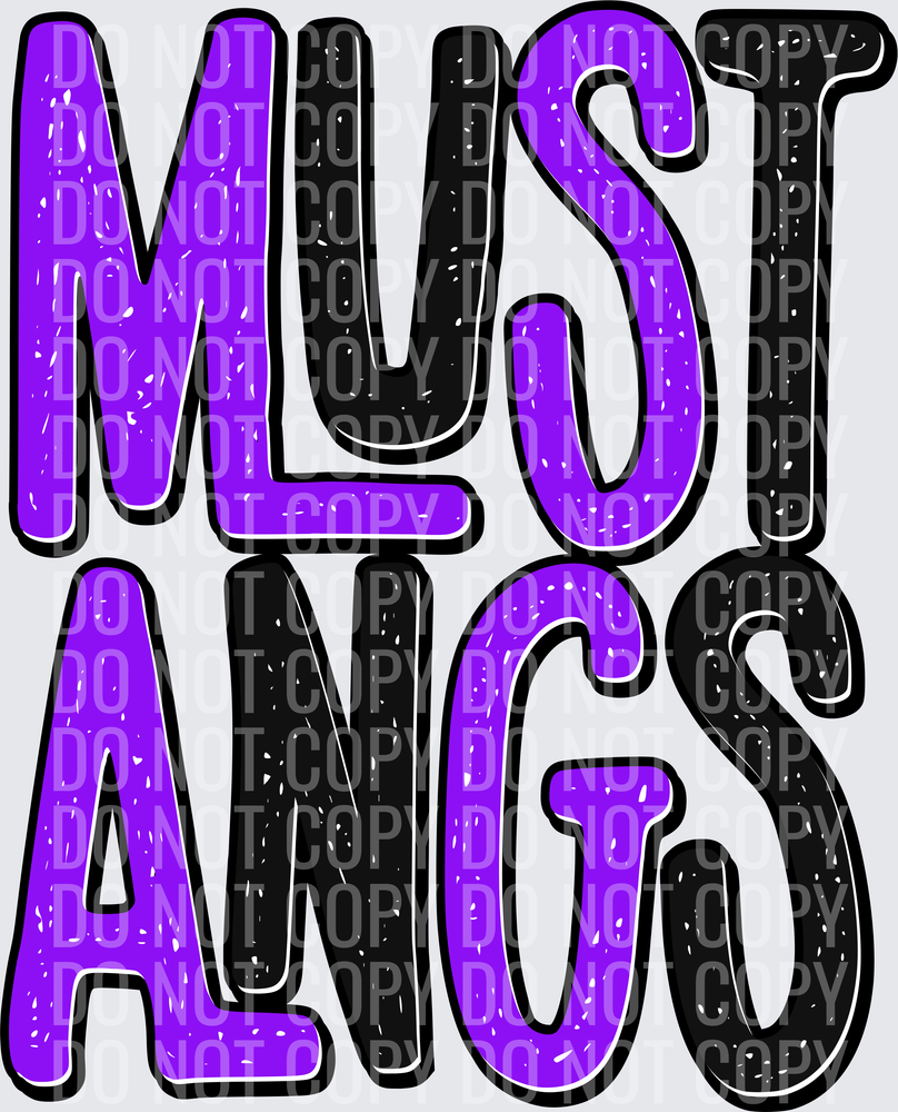 MustangsStackedPurpleBlack
