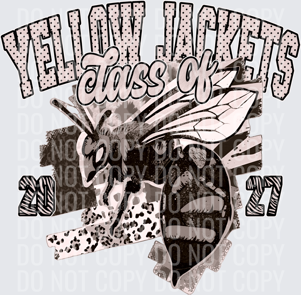 KayndiDesigns 10.26 Class of 2027 Neutral Yellow Jackets