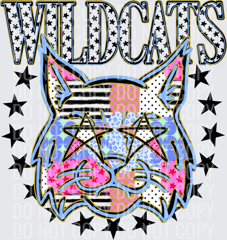 KayndiDesigns 09.26 Patchwork Varisty Stars Wildcats