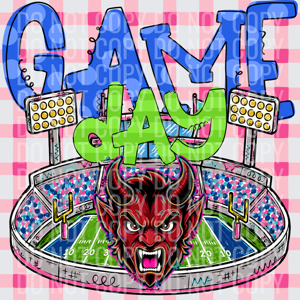 KayndiDesigns 08.26 Game Day Stadium Red Devils