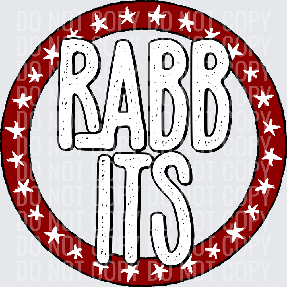 RabbitsStarCircleMaroonWhite