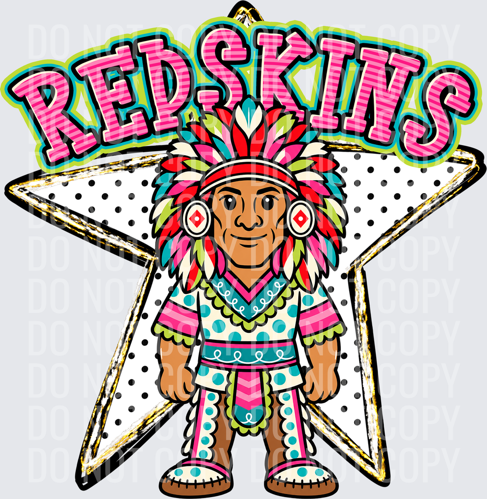 KayndiDesigns 10.26 Pattern Parade Star Redskins