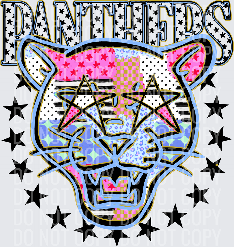 KayndiDesigns 09.26 Patchwork Varisty Stars Panthers