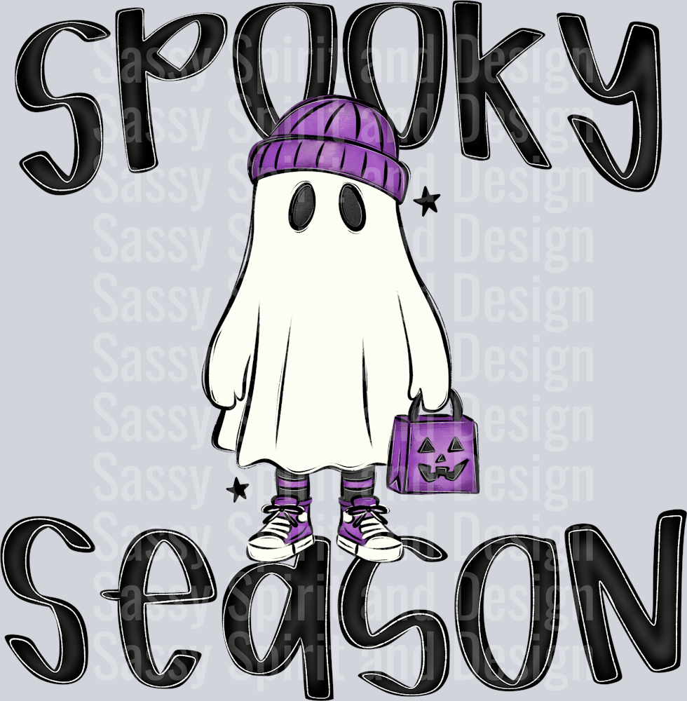 Spooky Season Ghost Purple