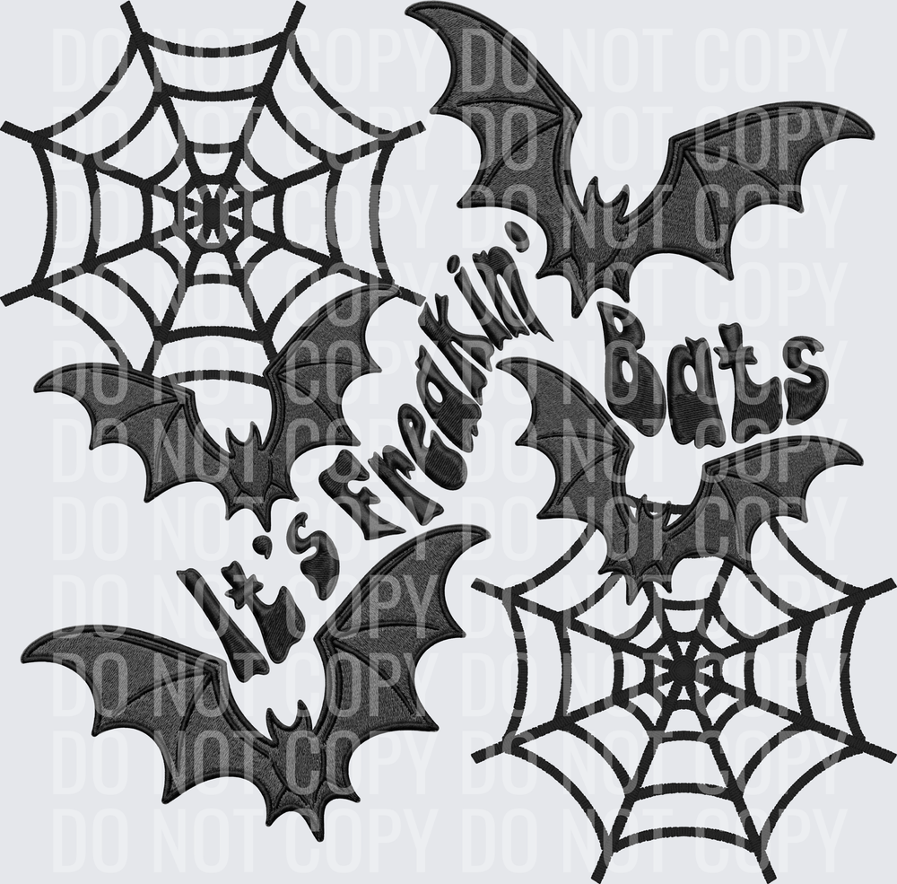 Faux embroidered It’s freaking bats