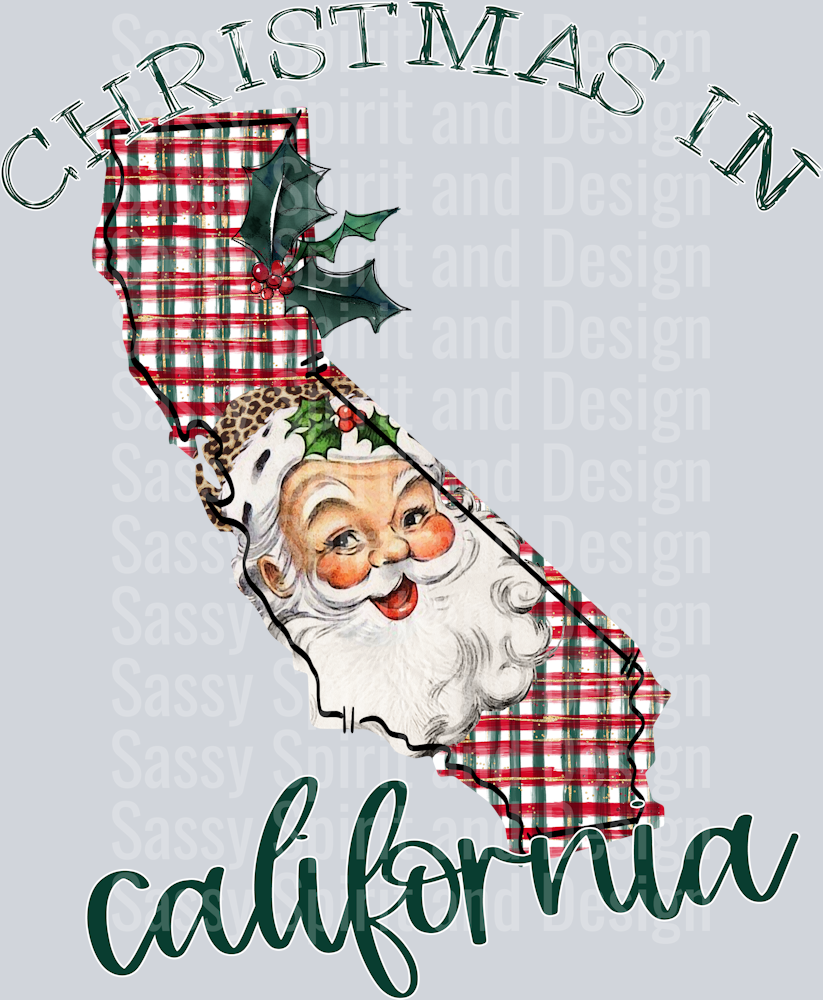 Christmas in State Santa State Set CALIFORNIA