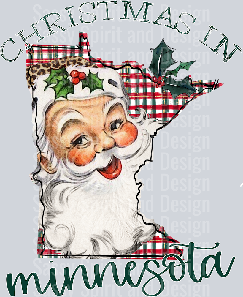 Christmas in State Santa State Set MINNESOTA