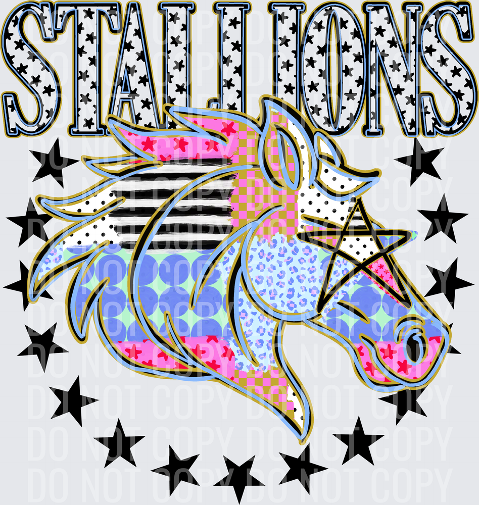 KayndiDesigns 09.26 Patchwork Varisty Stars Stallions