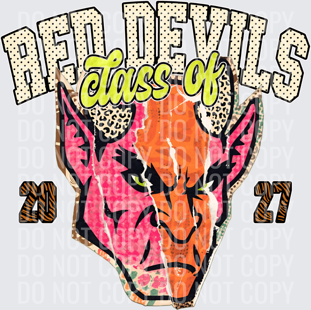 KayndiDesigns 10.26 Class of 2027 Bright Red Devils