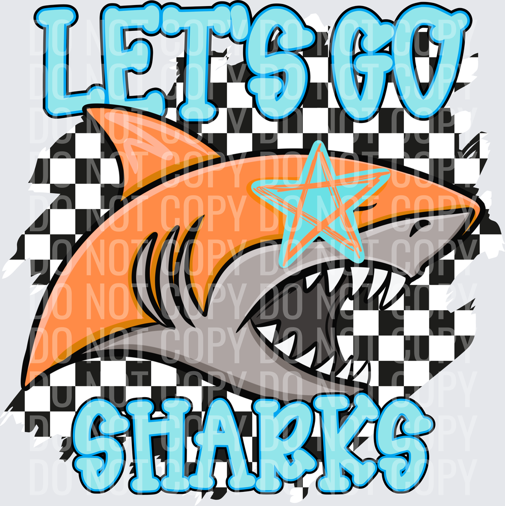 Let’s go sharks checkered