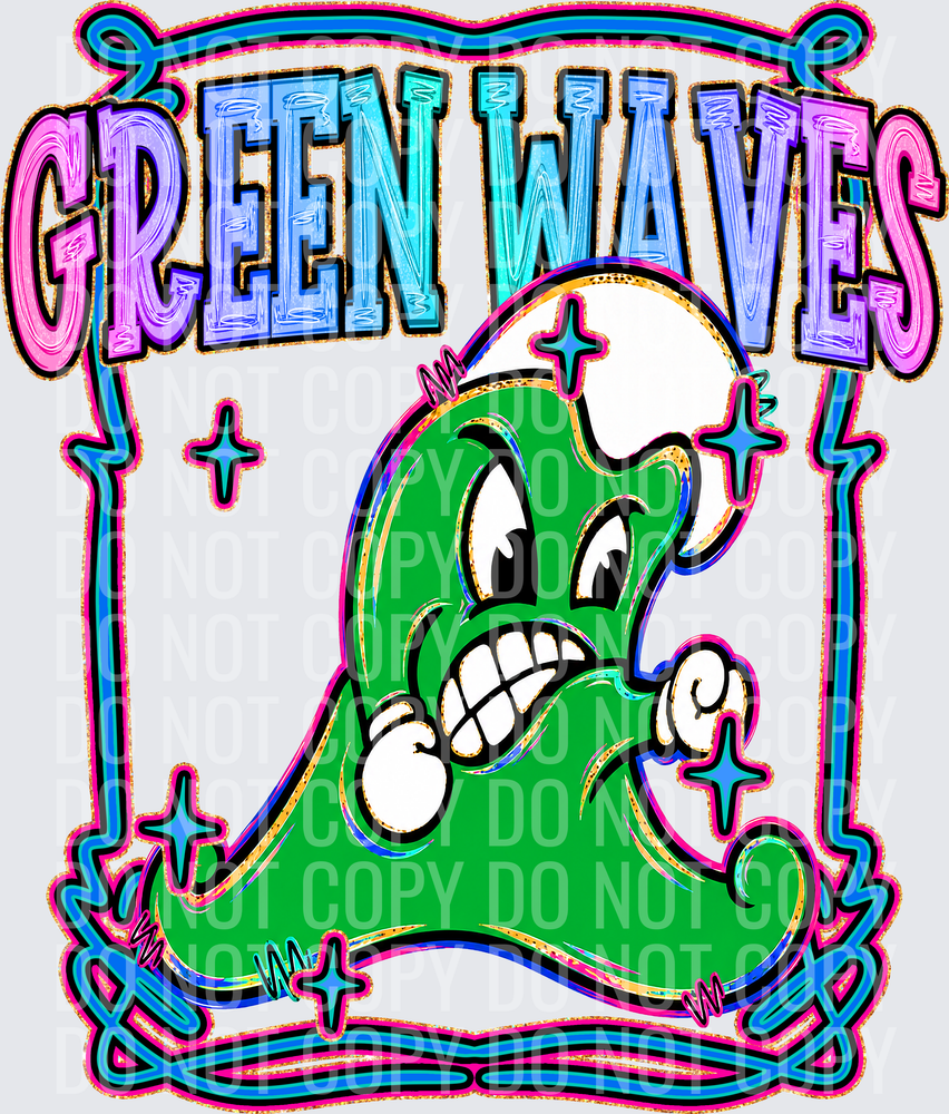 KayndiDesigns 08.26 Retro Pop Green Waves