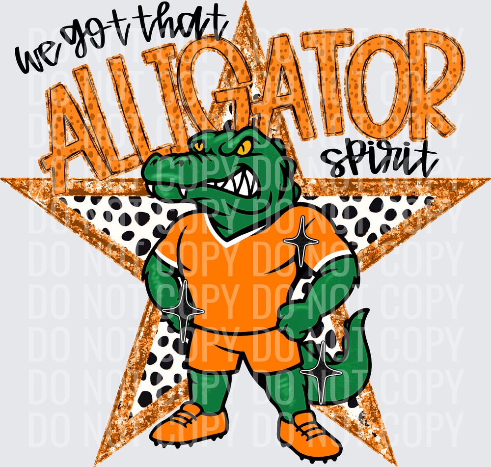 KayndiDesigns 09.26 We Got That Spirit Alligator Orange