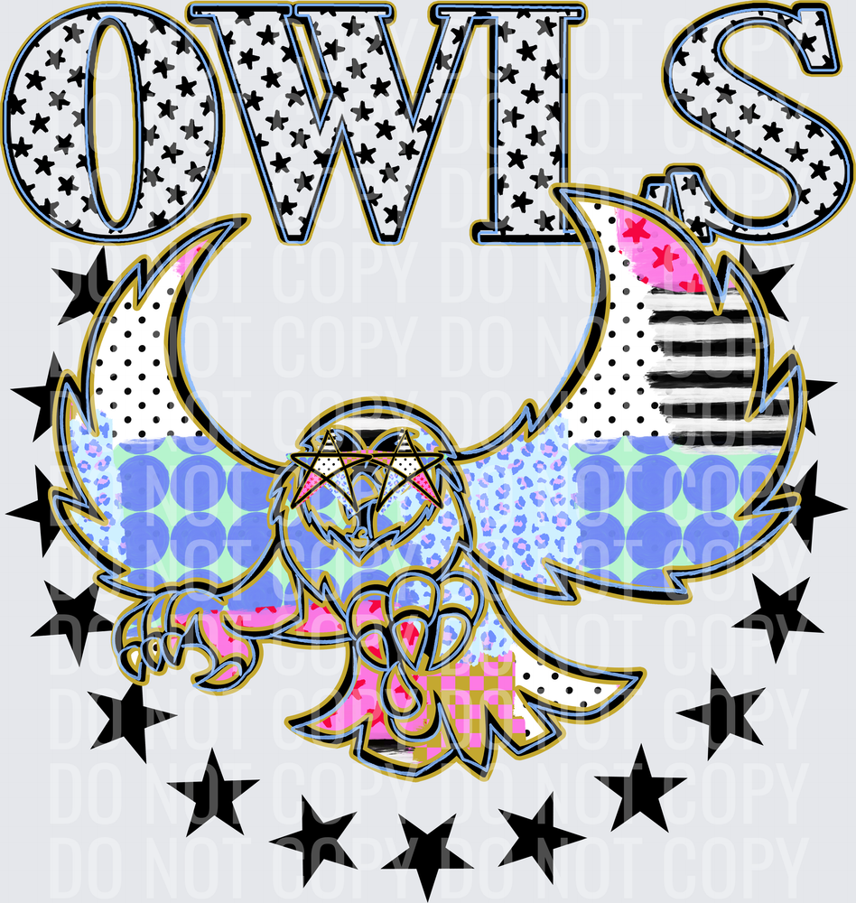 KayndiDesigns 09.26 Patchwork Varisty Stars Owls 2