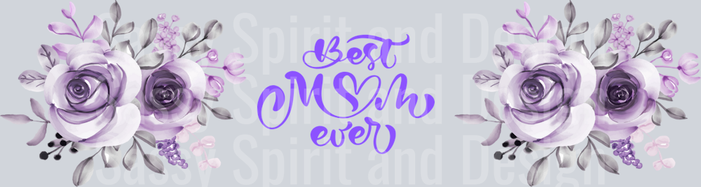 best mom ever purple floral